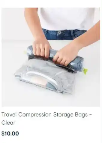 Kmart Travel Compression Storage Bag - Clear offer