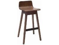 LivingStyles Ava Commercial Grade Timber Bar Stool, Walnut offer