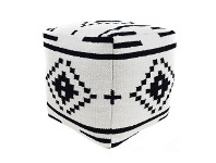 LivingStyles Ezra Hand Woven Cotton Square Pouf offer