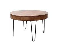 LivingStyles Almada Acacia Timber Storage Top Round Coffee Table, 83cm offer