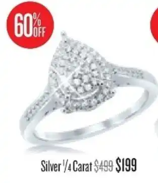 Shiels Silver 1/4 Carat Ring offer