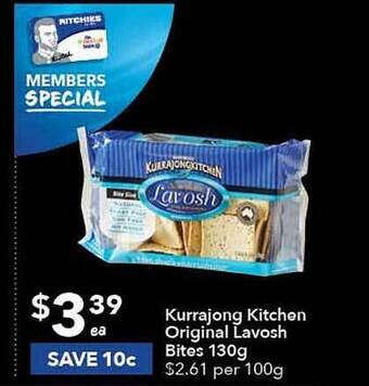 Ritchies Kurrajong kitchen original lavosh bites offer