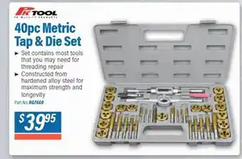 Burson Auto Parts Pk tool 40pc metric tap & die set offer