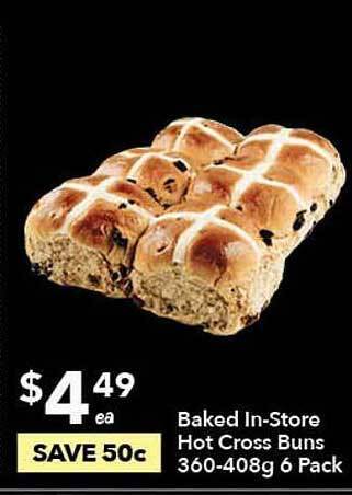 Ritchies Hot cross buns offer