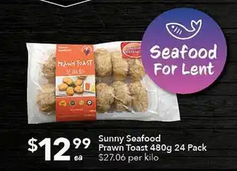 Sunny seafood prawn toast