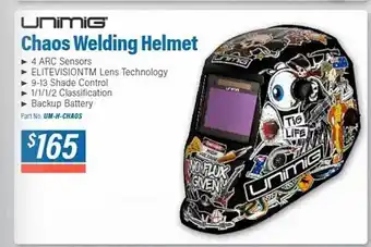 Unimig chaos welding helmet