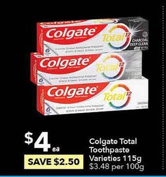 Ritchies Colgate total toothpaste offer