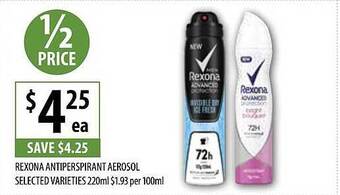 Supabarn Rexona antiperspirant aerosol offer