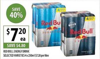 Supabarn Red bull energy drink offer