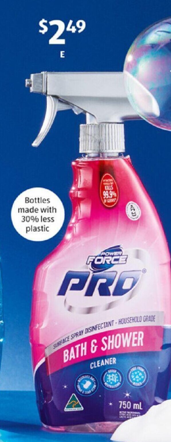 Power Force Bath & Shower Cleaner 750ml offer at ALDI