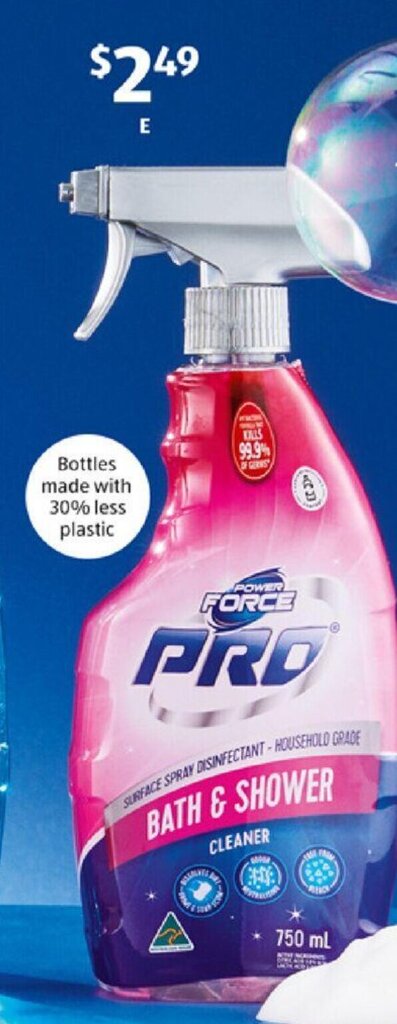 Power Force Bath And Shower Cleaner 750ml Offer At Aldi 2279