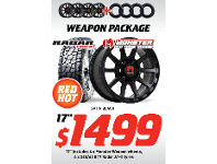 Bob Jane T-Marts 17" Wheel - Monster & Radar Tyres Weapon Package offer
