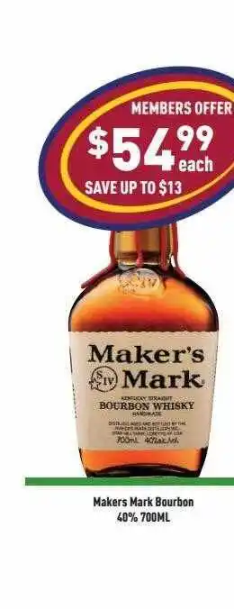 Liquor Legends Makers mark bourbon 48% offer