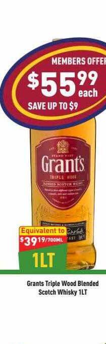 Grants triple wood blended scotch whisky