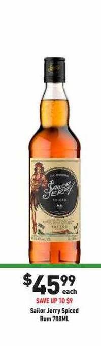Liquor Legends Sailor jerry spiced rum offer