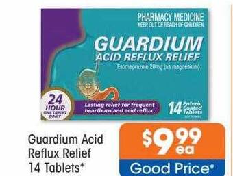 Good Price Pharmacy Guardium acid reflux relief 14 tablets offer