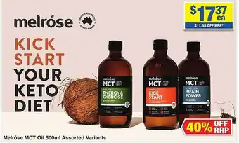 My Chemist Melróse mct oil 500ml assorted variants offer