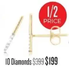 Shiels 10 Diamonds Earrings offer