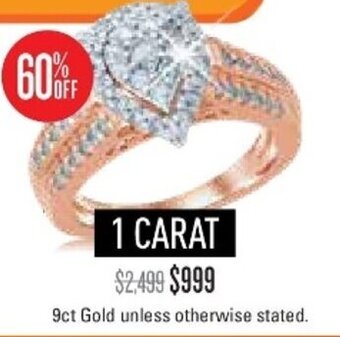 Shiels 1 Carat Rose Gold Ring offer