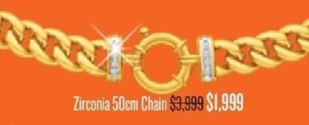Shiels Zirconia 50cm Chain offer