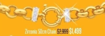 Shiels Zirconia 50cm Chain offer