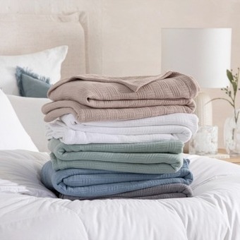 Pillow Talk Softer than silk 340gsm cotton bamboo blanket by m.u.s.e. offer