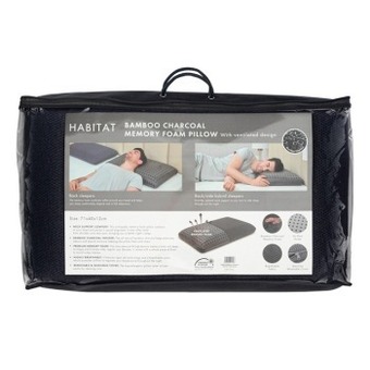 Pillow Talk Bamboo charcoal memory foam pillow by habitat offer