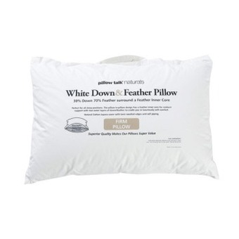 Pillow Talk 30/70 duck down feather surround firm pillow by pillow talk naturals offer