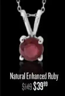 Shiels Natural Enhanced Ruby Pendant offer