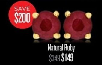Shiels Natural Ruby Earrings offer