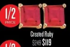 Shiels Created Ruby Earrings offer