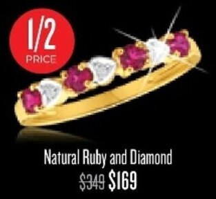 Shiels Natural Ruby and Diamond Ring offer