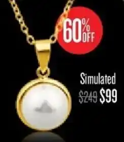 Shiels Simulated Pearl Pendant offer