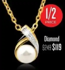 Shiels Diamond Pearl Pendant offer