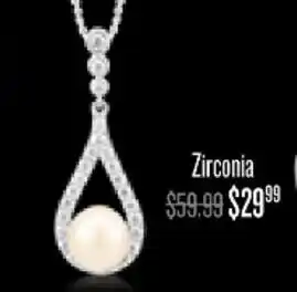 Shiels Zirconia Pearl Pendant offer