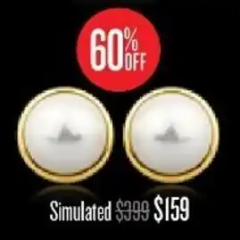 Shiels Simulated Pearl Earrings offer