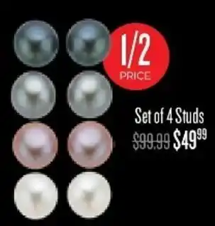 Shiels Set of 4 Studs Earrings offer