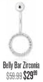 Shiels Belly Bar Zirconia offer