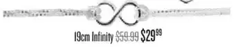 Shiels 19cm Infinity Bracelet offer