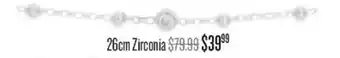 Shiels 26cm Zirconia Anklet offer