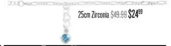 Shiels 25cm Zirconia Anklet offer