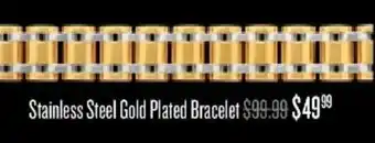 Shiels Stainless Steel Gold Plated Bracelet offer