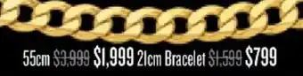 55cm 9ct Solid Gold Chain
