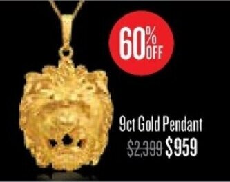 Shiels 9ct Gold Pendant offer