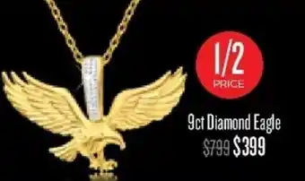 Shiels 9ct Diamond Eagle Pendant offer