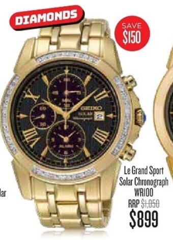 Shiels Le Grand Sport Solar Chronograph WR100 offer