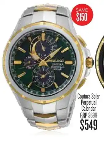 Shiels Coutura Solar Perpetual Calendar RRP offer