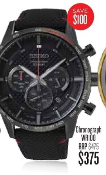 Chronograph WR100 RRP Seiko Watch