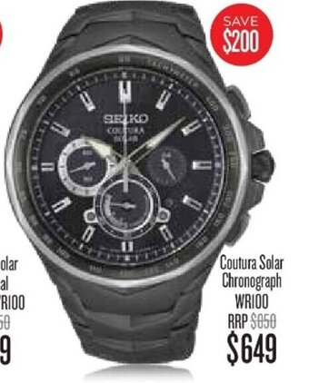Shiels Coutura Solar Perpetual Calendar WR100 offer