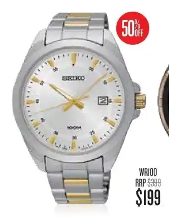 Shiels WR100 RRP Seiko Watch offer